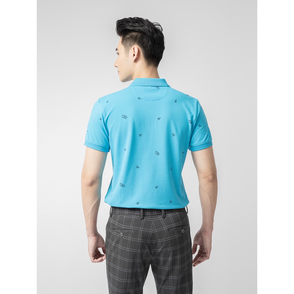 Áo polo nam ARISTINO họa tiết in thuyền độc đáo, vải mềm thấm hút và đàn hồi tốt - APS003S1
