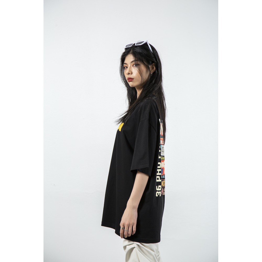 Áo Thun Tay Lỡ UNDER Hà Nội Áo Phông Cotton Nam Nữ Unisex - In Hình Local Brand Streetwear Oversize Form Rộng