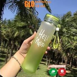 Bình Thủy Tinh Đựng Nước Dây Xách Hello Master 400ml (giao màu ngẫu nhiên)