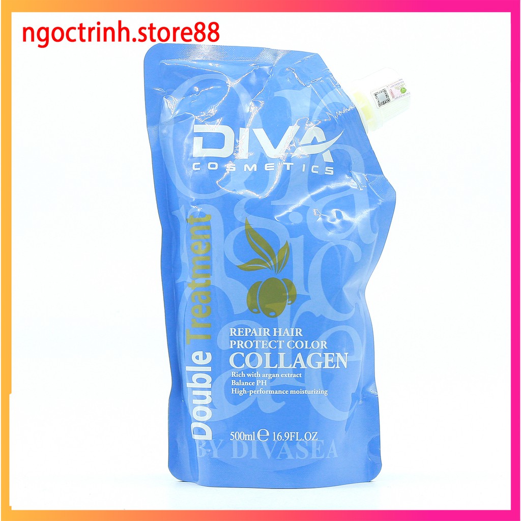 Kem ủ tóc hấp phục hồi tóc hấp hấp tóc COLLAGEN DIVA túi 500ml hàng chính hãng ủ tóc tại nhà hiệu quả