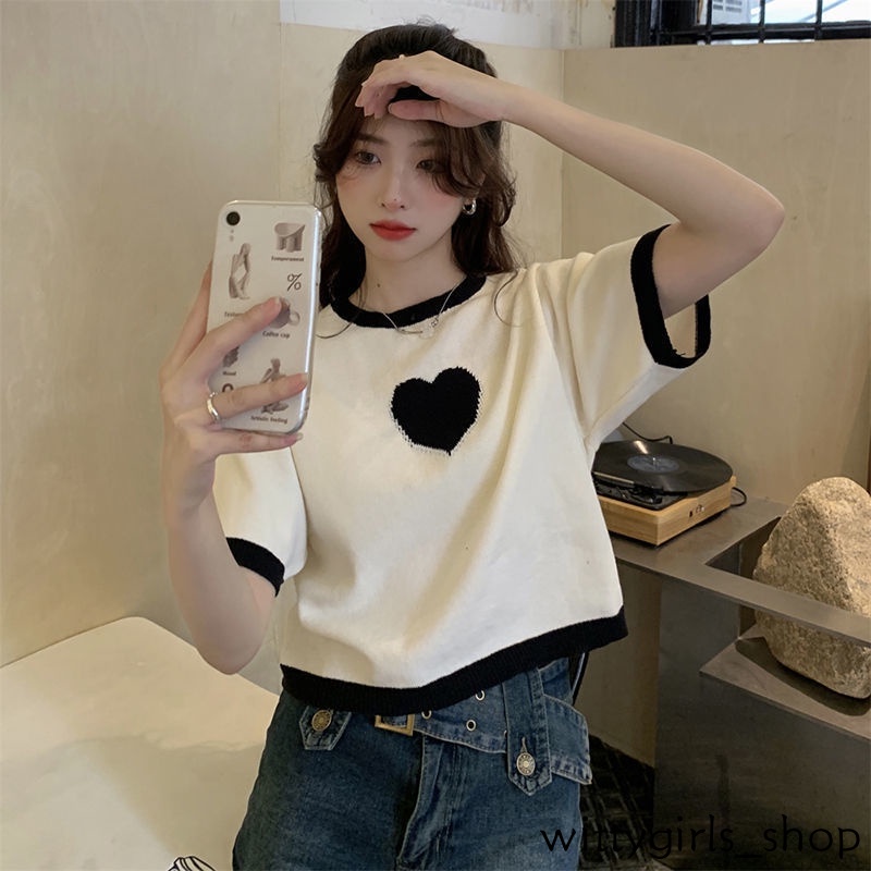 Wittygirls-áo Thun Dệt Kim Dáng Rộng Thời Trang Mùa Hè Cho Nữ