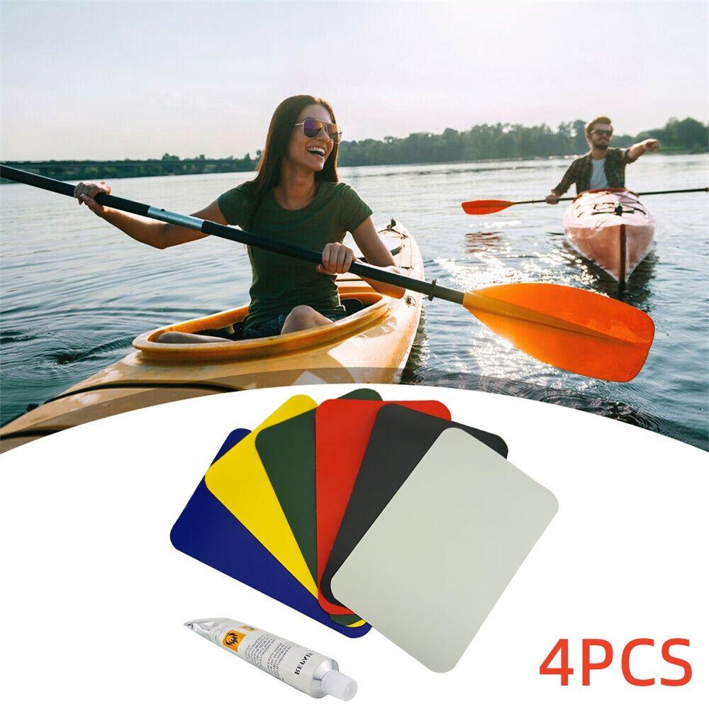 Set 1 / 4 Miếng Vá Bằng PVC Chống Nước 185 * 125mm Cho Thuyền Kayak