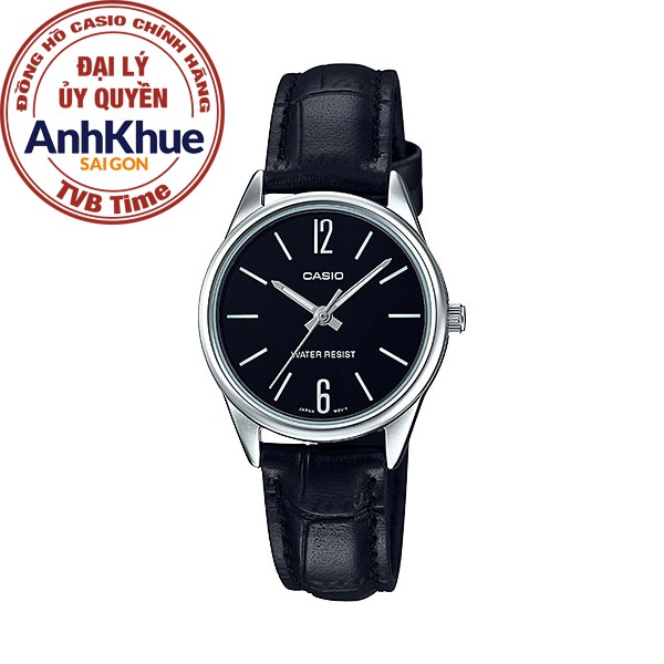 Đồng hồ nữ dây da Casio chính hãng Anh Khuê LTP-V005L-1BUDF (28mm)