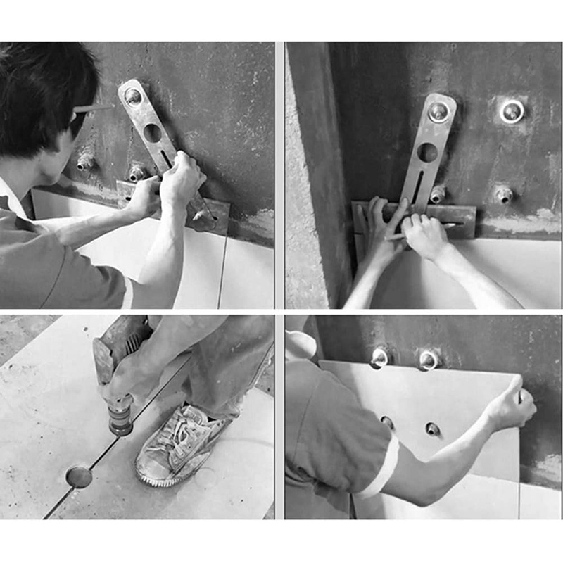 Thước đo định vị lỗ khoan gốm sứ bằng thép không gỉ xoay 360 độ tùy chỉnh tiện dụng