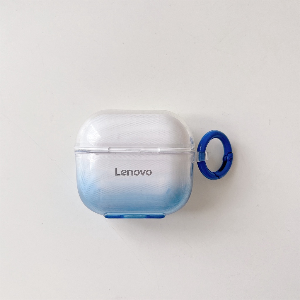 Vỏ Bảo Vệ Hộp Sạc Tai Nghe Không Dây Lenovo LP40 pro TWS Bằng Silicon TPU Mềm Trong Suốt Chống Sốc Chống Rơi Kèm Móc