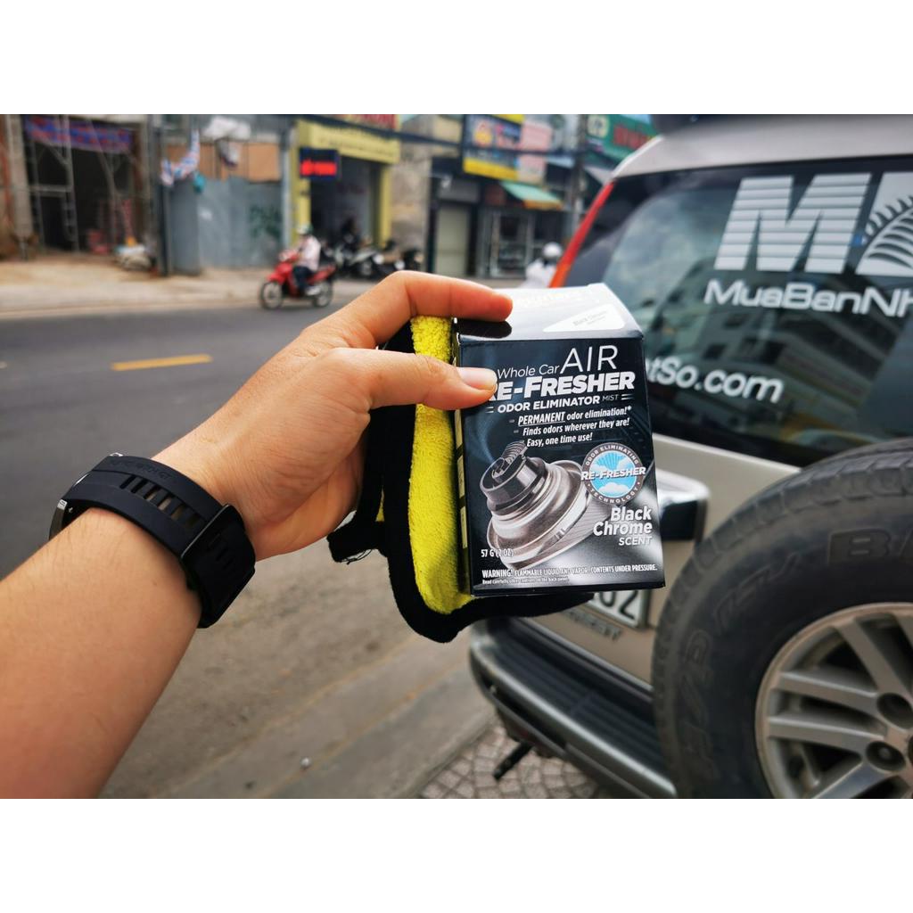 Xịt Khử Mùi Diệt Khuẩn Nội Thất Xe Hơi Black Chrome Meguiar's Tặng Khăn