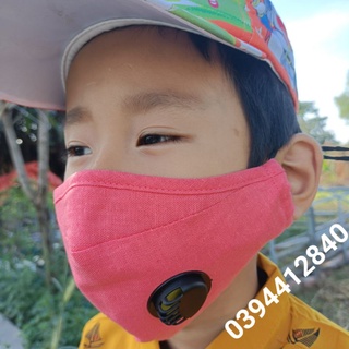 Khẩu trang vải cotton có van thở cao cấp
