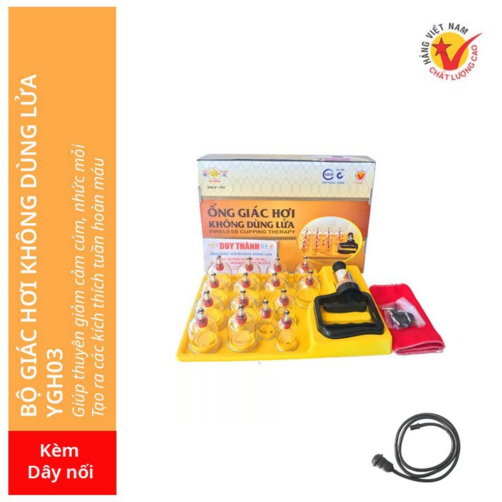 Bộ Giác Hơi Không Dùng Lửa Duy thành loại C - 15 Ly Hộp Giấy Tặng kèm dây tự giác