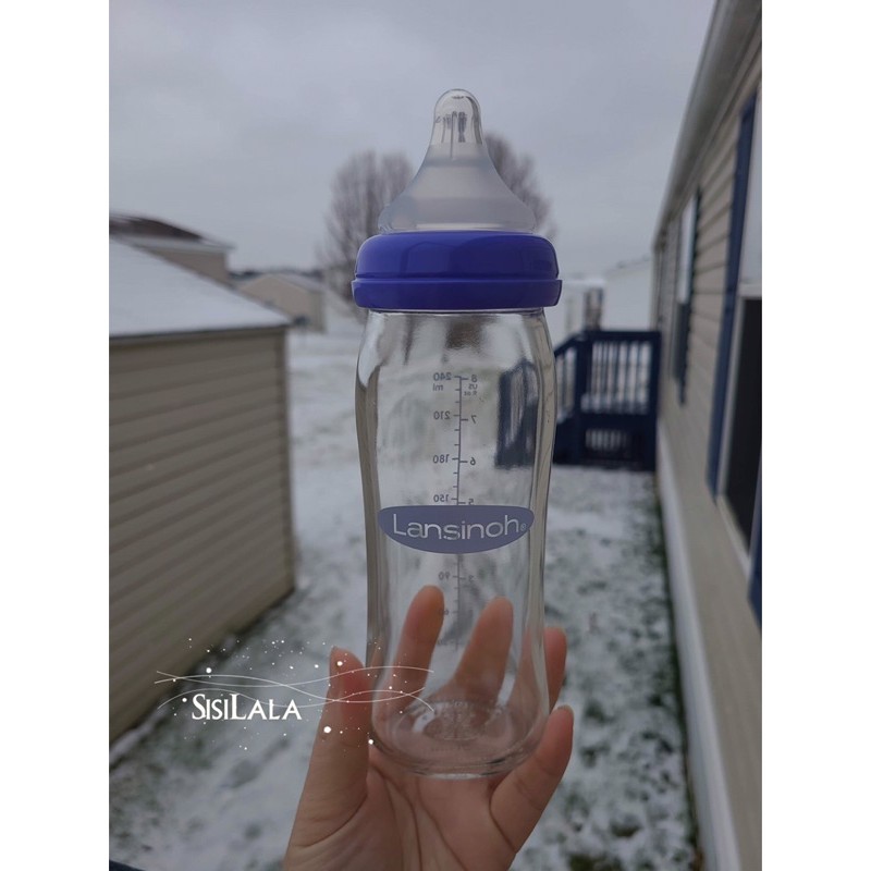 Bình sữa Thuỷ Tinh LANSINOH 240ml