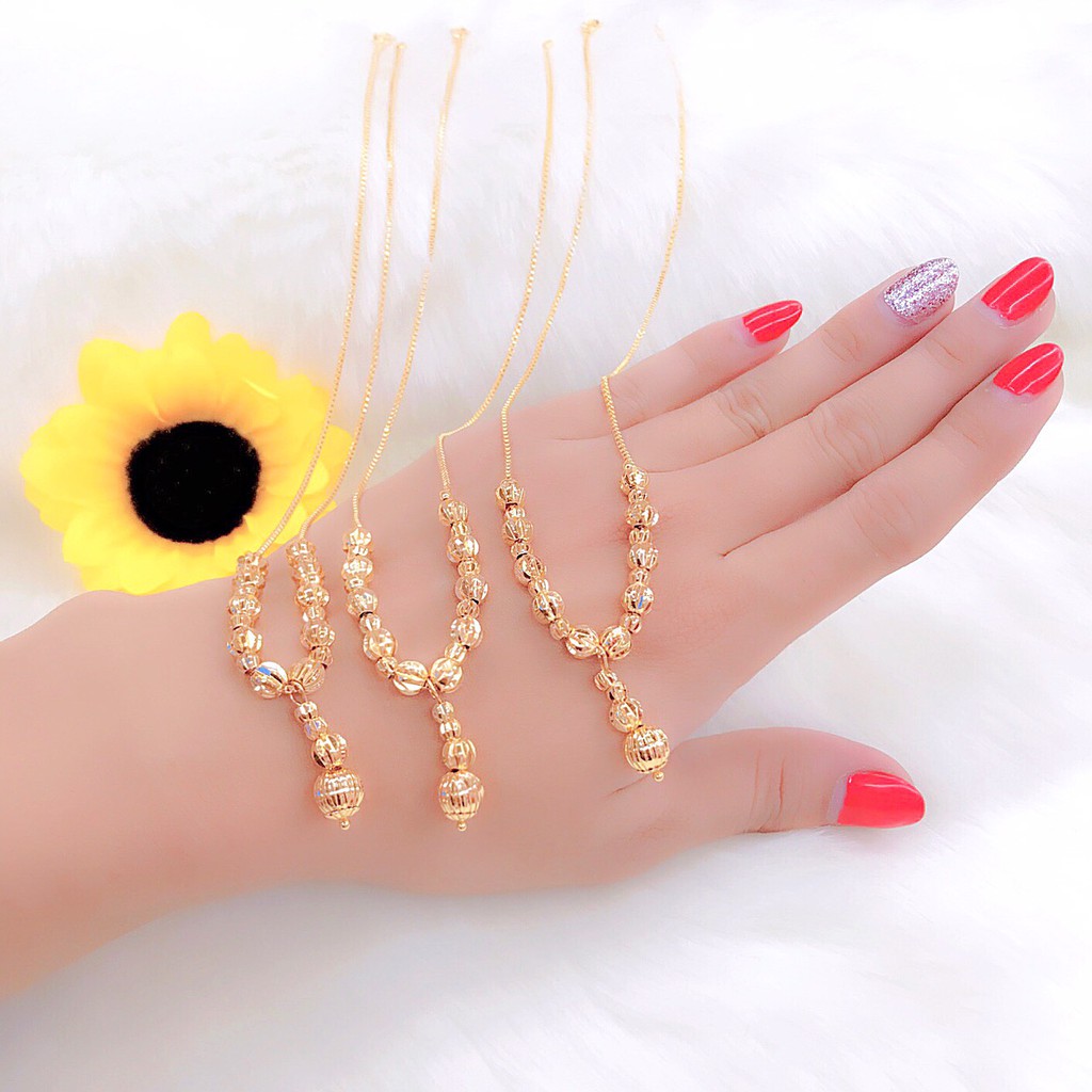 Dây chuyền bi mạ vàng 18k mã 057c
