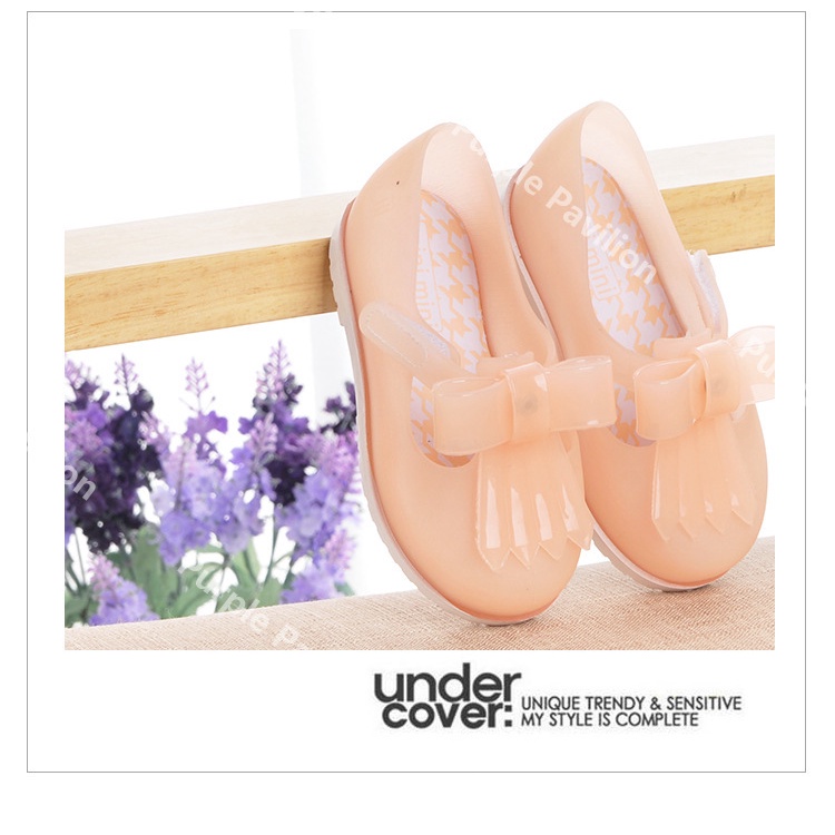 ✿Hàng có sẵn✿ Xăng đan đế mềm đính nơ cho bé gái