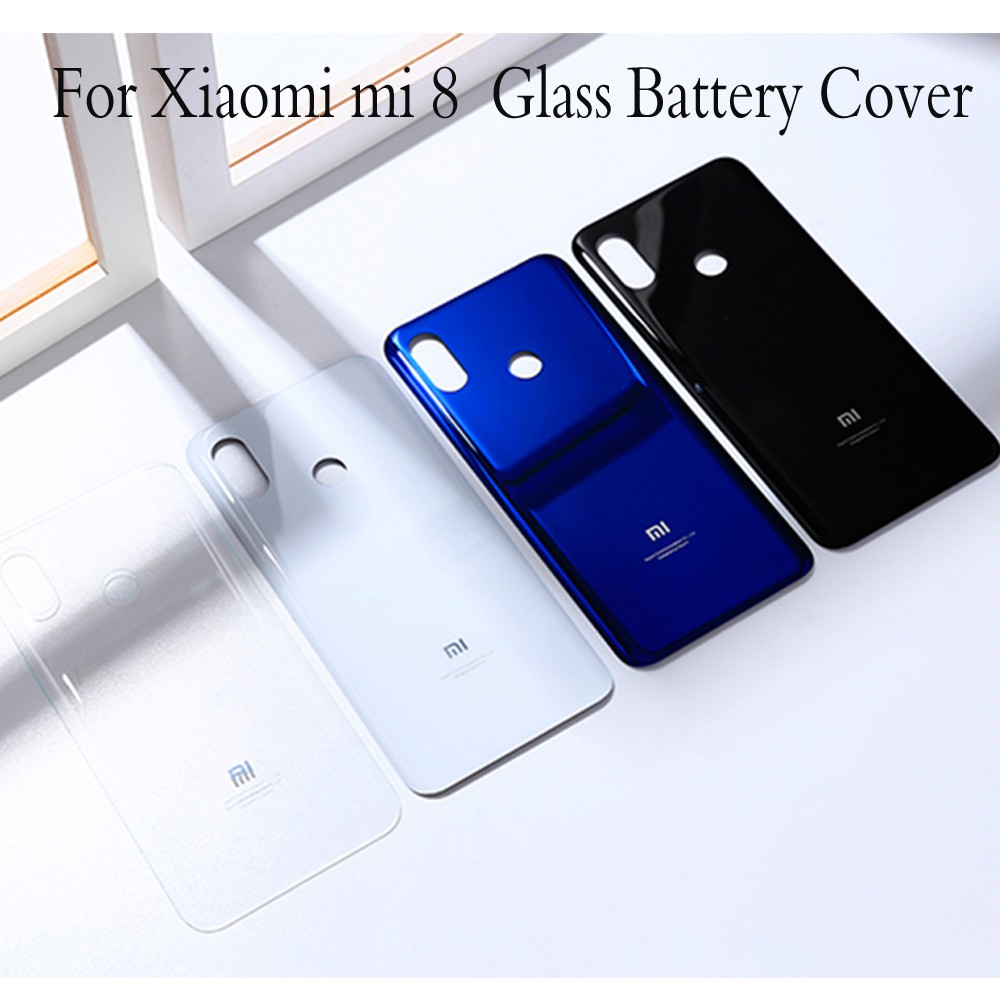 Vỏ kính Vỏ pin cho XIAOMI MI 8 Mi8 Vỏ thay thế cửa sau điện thoại