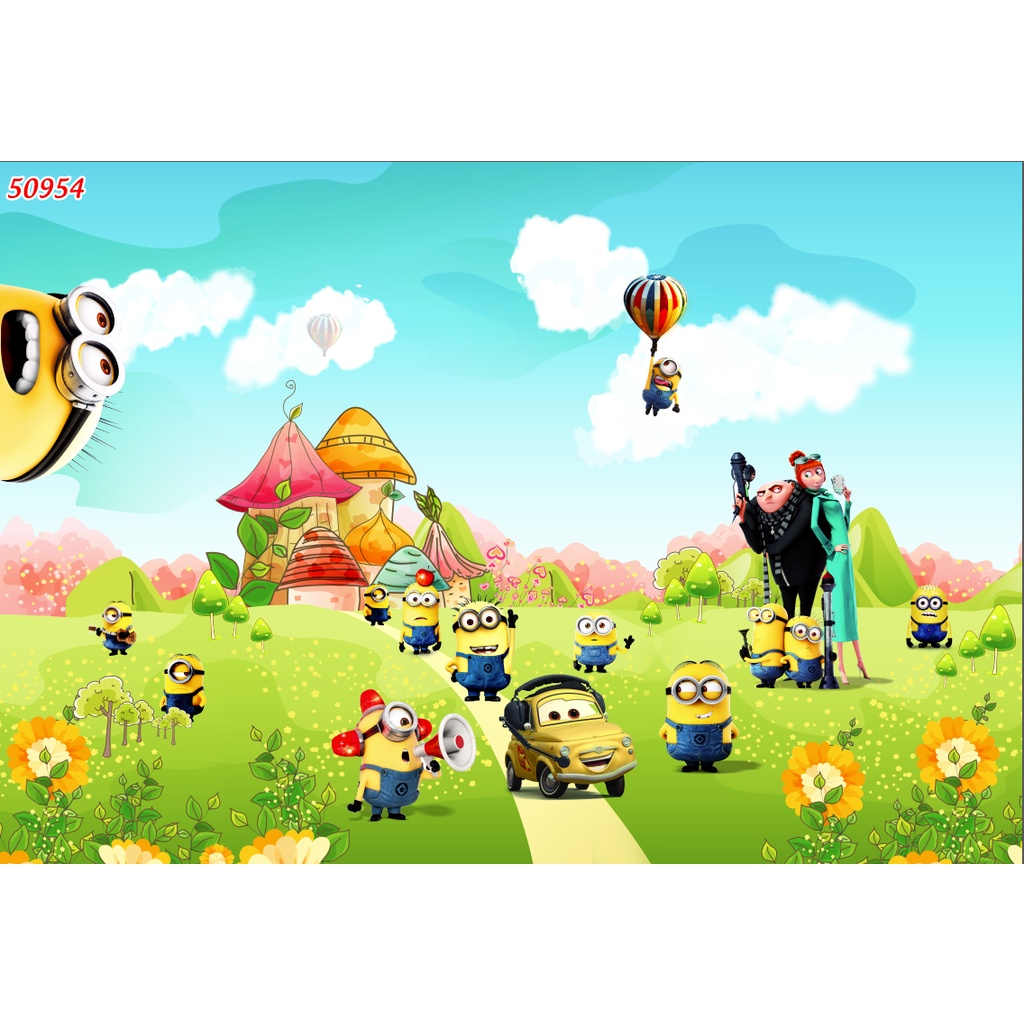 Tranh Dán Tường Phòng Trẻ Em Hoạt Hình Hiện Đại 3D NHỮNG CHÚ MINION ĐÁNG YÊU hàng đẹp giá rẻ, chất lượng ưu tiên