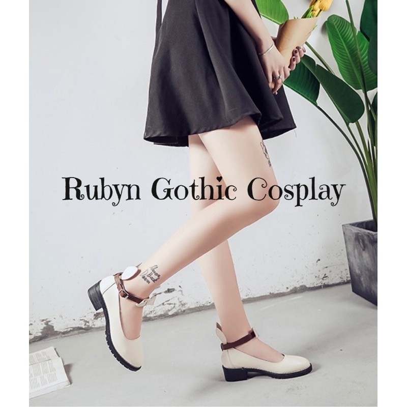 [Sẵn]  Giày Búp Bê Lolita Nơ Thỏ phong cách cosplay ( Size 35 - 39 )