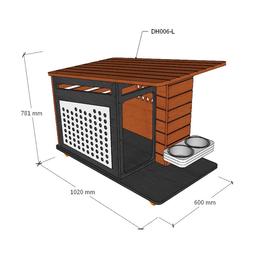 Nhà gỗ cho chó hiện đại PetZou DH006