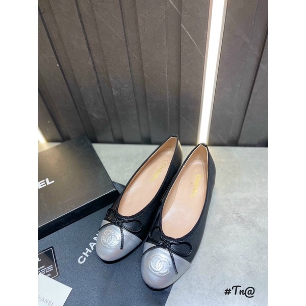 Giày bệt nơ một màu