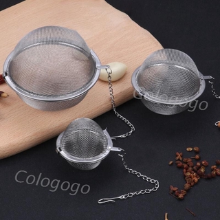 Dụng cụ lọc trà hình cầu bằng thép không gỉ tiện lợi
