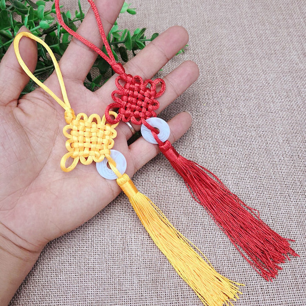 1 Phụ Kiện Treo Trang Trí Nội Thất Xe Hơi Thắt Nút Phong Cách Trung Hoa