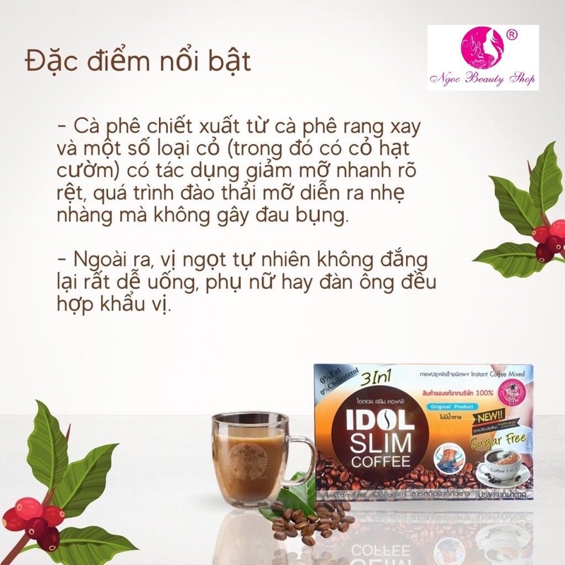 [CHÍNH HÃNG] 10 gói cà phê idol slim coffee giảm cân nhanh cấp tốc an toàn