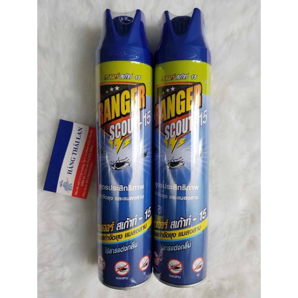 Bình Xịt Côn Trùng Ranger Thái Lan 600ml- Xịt muỗi- xịt gián xịt kiến