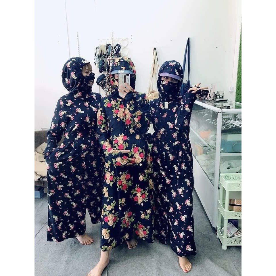 ÁO VÁY CHỐNG NẮNG CAO CẤP 3 LỚP DÀY, MÁT, VÃI MỊN CHÙM KÍN CHÂN | BigBuy360 - bigbuy360.vn