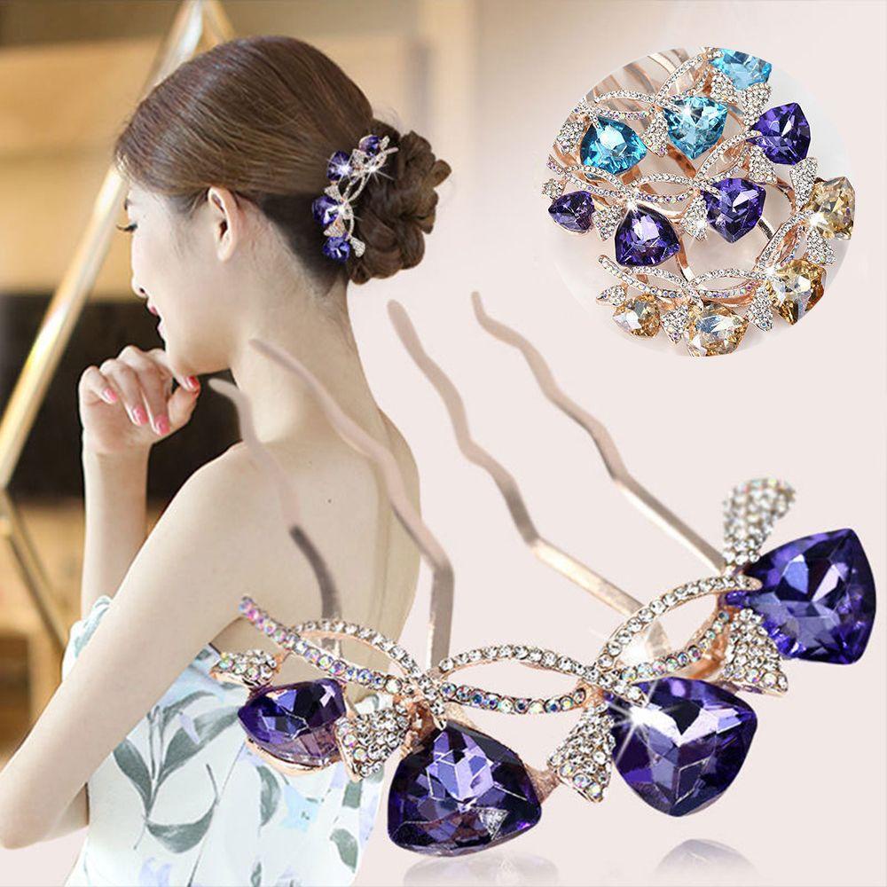 Trâm Cài Tóc Hình Hoa Sang Trọng Cho Cô Dâu