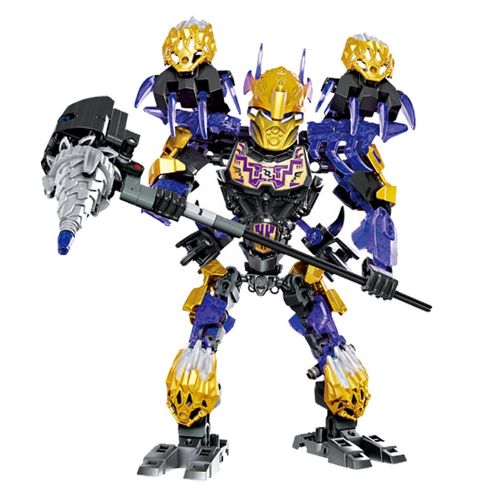 Đồ chơi lắp ráp KSZ Bionicle 612-3 Onua &amp; Terak Unity Set 217 chi tiết (Tím) hàng mới full box làm đồ chơi, quà tặng