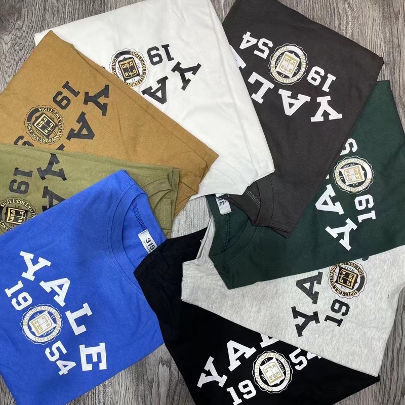 Áo phông 3158 tay lỡ form rộng thun nam nữ in chữ chất cotton khô hàng Quảng Chẩu ANDOSA AT08