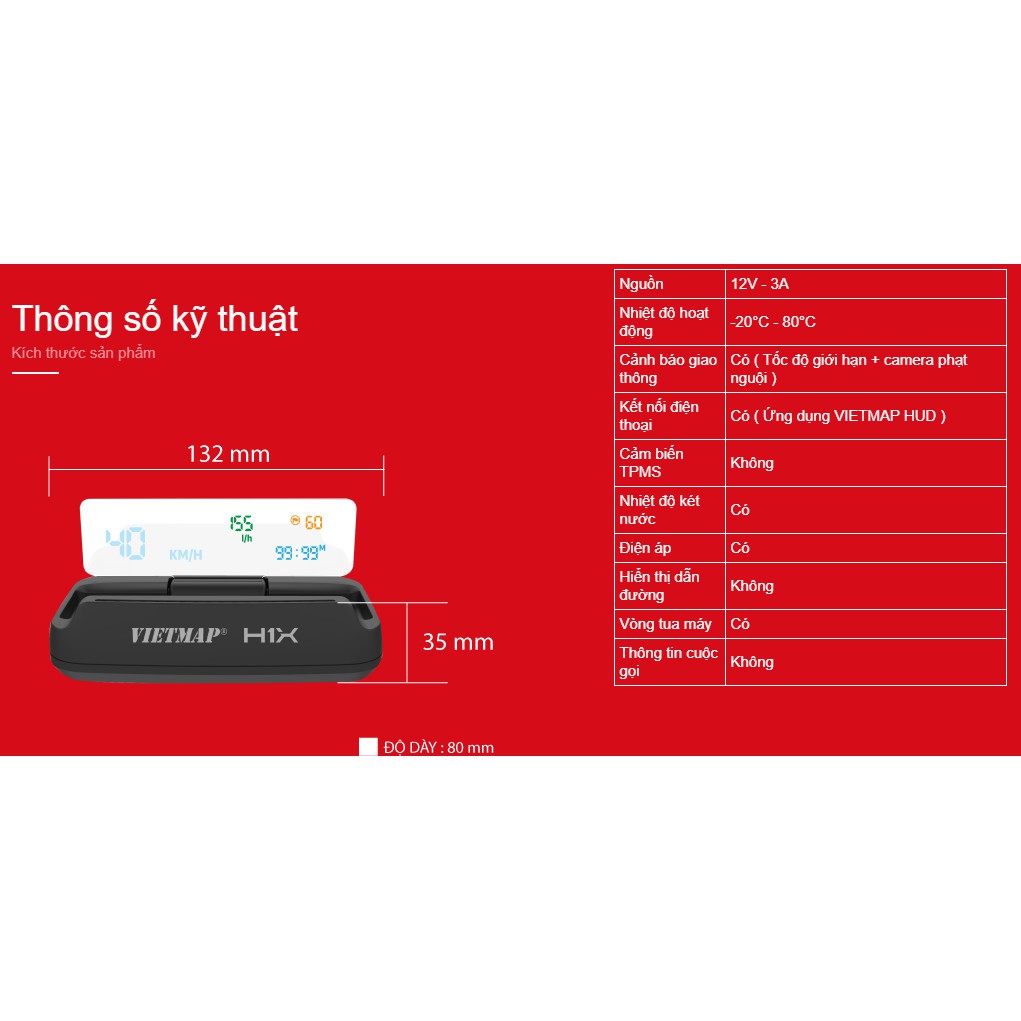 HUD VIETMAP H1X, H1N, H1AS TPHCM