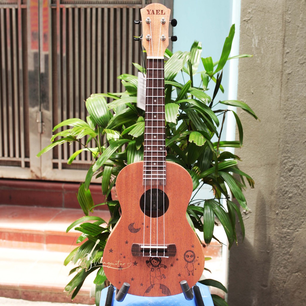 Đàn ukulele gỗ chính hãng Yael size Concert - BABY TRĂNG SAO- vinaguitar phân phối chính hãng