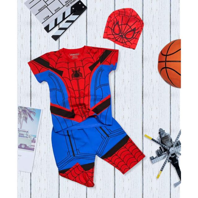 Bộ Quần áo người nhện [FREE SHIP] Spiderman TẶNG mặt nạ trùm