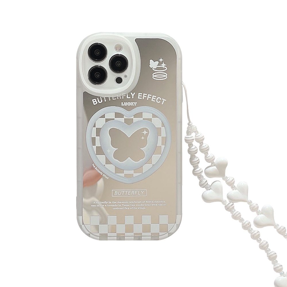 Ốp lưng iphone Ốp Điện Thoại Mặt Gương Sáng Tạo Có Vòng Đeo Cho Iphone 12 11 13pro Max XR XS 8/Plus/Pro/Max/Mini Dinuo case-III