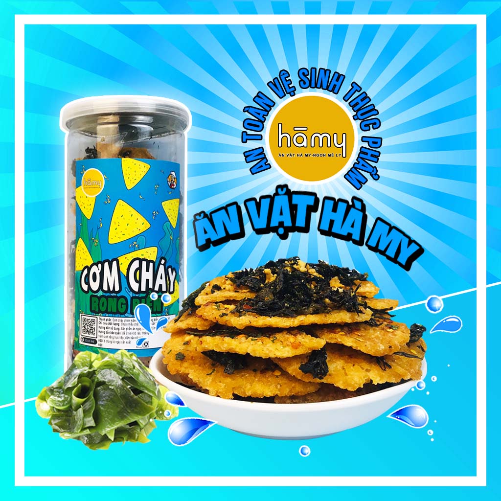 Cơm cháy lắc rong biển hũ 300g đồ ăn vặt Hà My