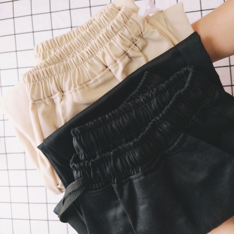 Quần baggy trơn kaki nam nữ form unisex