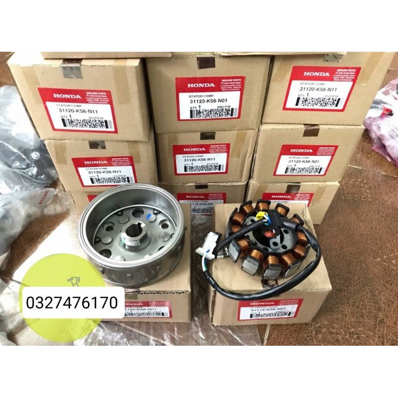 Bộ vô lăng, cuộn lửa phát điện xe SONIC, Winner 150 zin honda