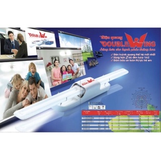 Đèn doublewing 2x36w điện quang 2 cánh đôi 2 bên