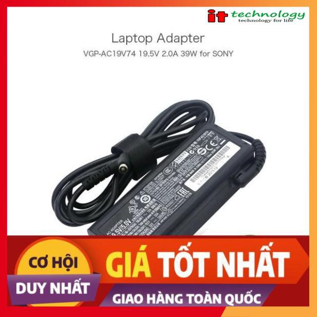 🎁 [Ảnh Thật ] Sạc Laptop SONY 19.5V-2A (Nam châm) đầu ghim có nam châm hít