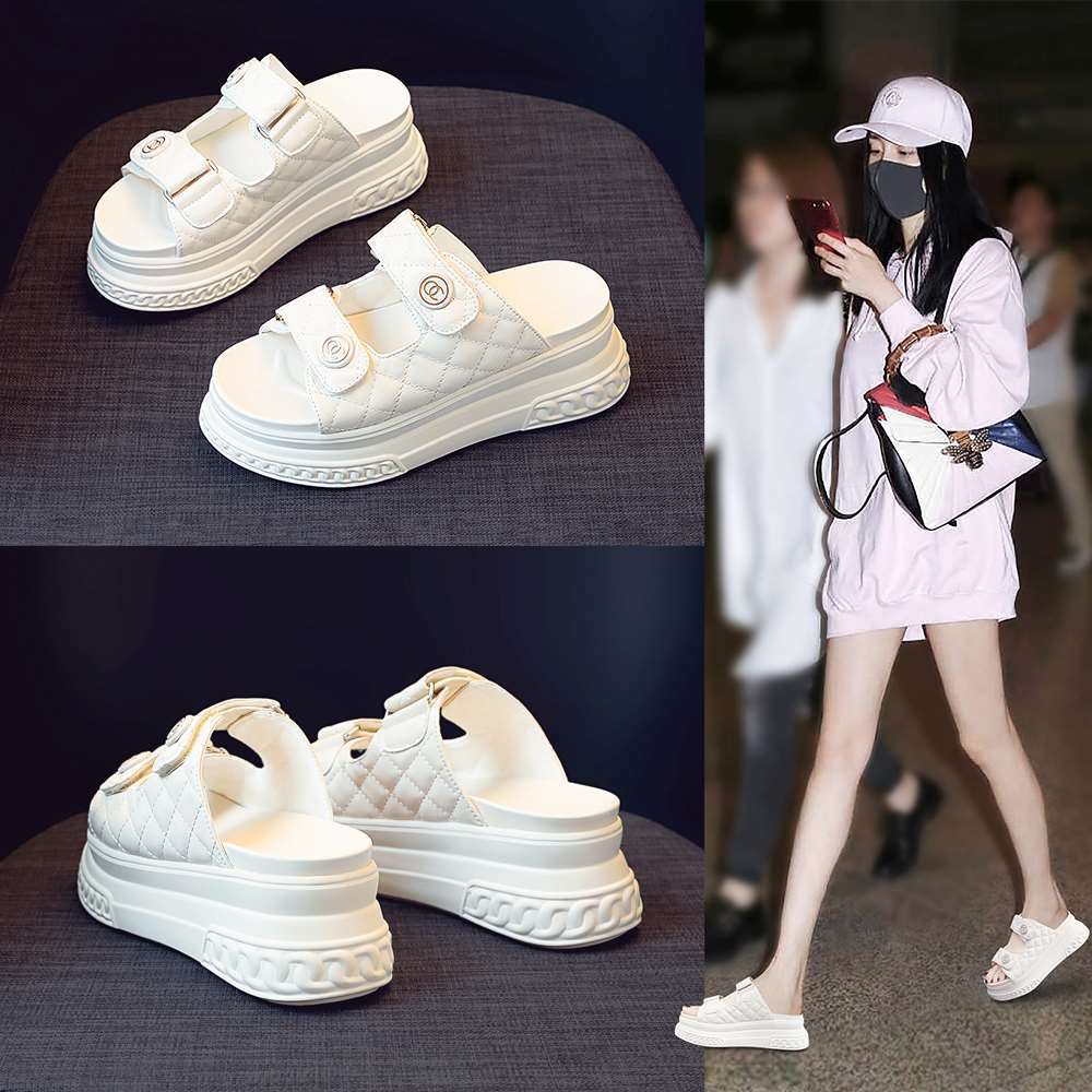 Giày Sandal Đế Dày Tăng Chiều Cao Hở Mũi Thời Trang Mùa Hè Mới