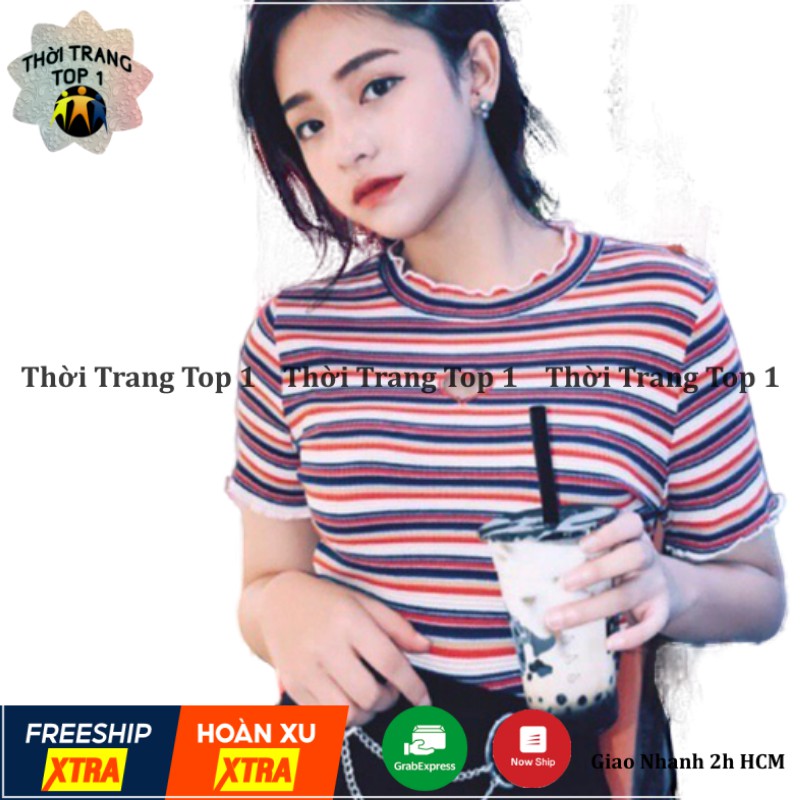 [Mã FAMAYWA giảm 10K đơn 50K] Áo Crotop Ôm Body,Áo Thun Nữ,Áo Croptop Nữ Sọc Khoét Tim Đủ Màu Hot Hit Cực Cute | BigBuy360 - bigbuy360.vn