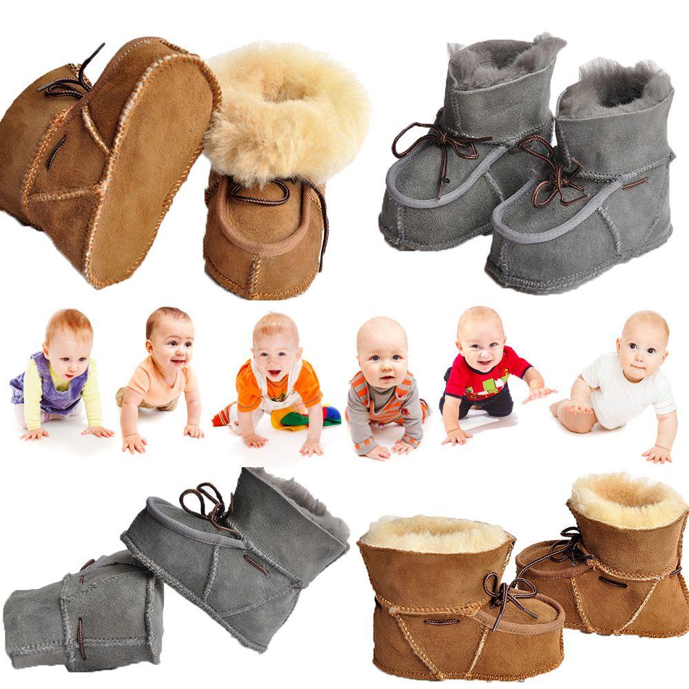 Giày Len Lông Cừu Thiết Kế Mới Thời Trang Mùa Đông Dành Cho Bé