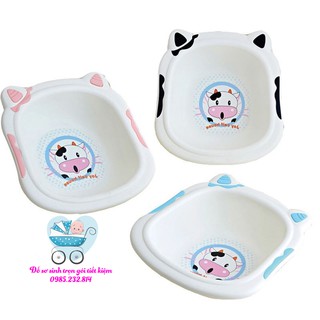 CHẬU RỬA MẶT HÌNH BÒ SỮA CHO BÉ