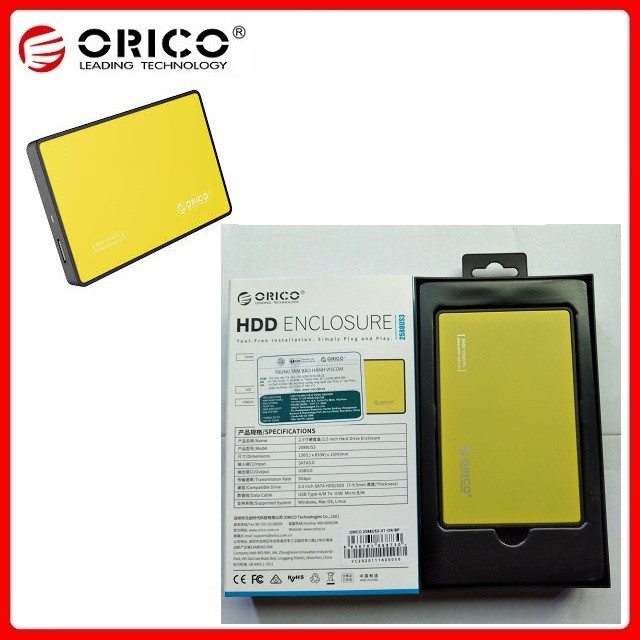 Hộp Đựng Ổ Cứng Di Động 2.5inch/USB3.0 ORICO - 2588US3 (Dùng cho cả SSD/HDD) Nhựa Cứng - Hàng Chính Hãng | WebRaoVat - webraovat.net.vn