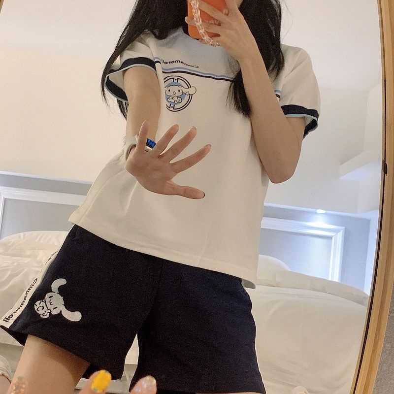 Cinnamoroll sanrio summer sports exercise suit Yugui dog JK uniform student soft sister short-sleeved shorts class uniform school uniform cute girl