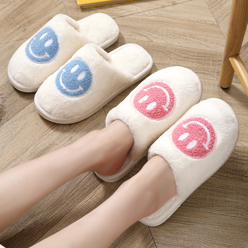 [1PCS Quà tặng miễn phí] Dép Bông Đi Trong Nhà Đế Dày Chống Trượt Họa Tiết Hoạt Hình Dễ Thương Phong Cách Hàn Quốc Cho Cặp Đôi FT6297