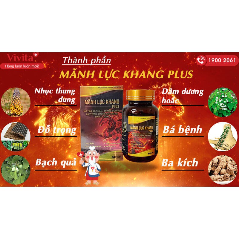 Mãnh Lực Khang- viên uống tăng cường sinh lý nam giới hộp 60 viên | BigBuy360 - bigbuy360.vn