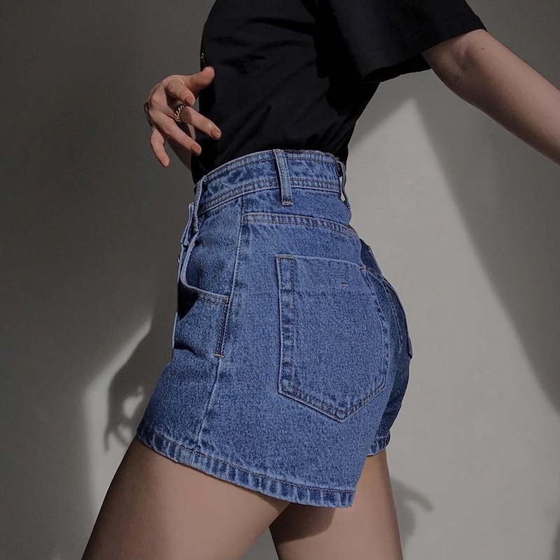 Quần short jean giả váy, nút chéo | BigBuy360 - bigbuy360.vn