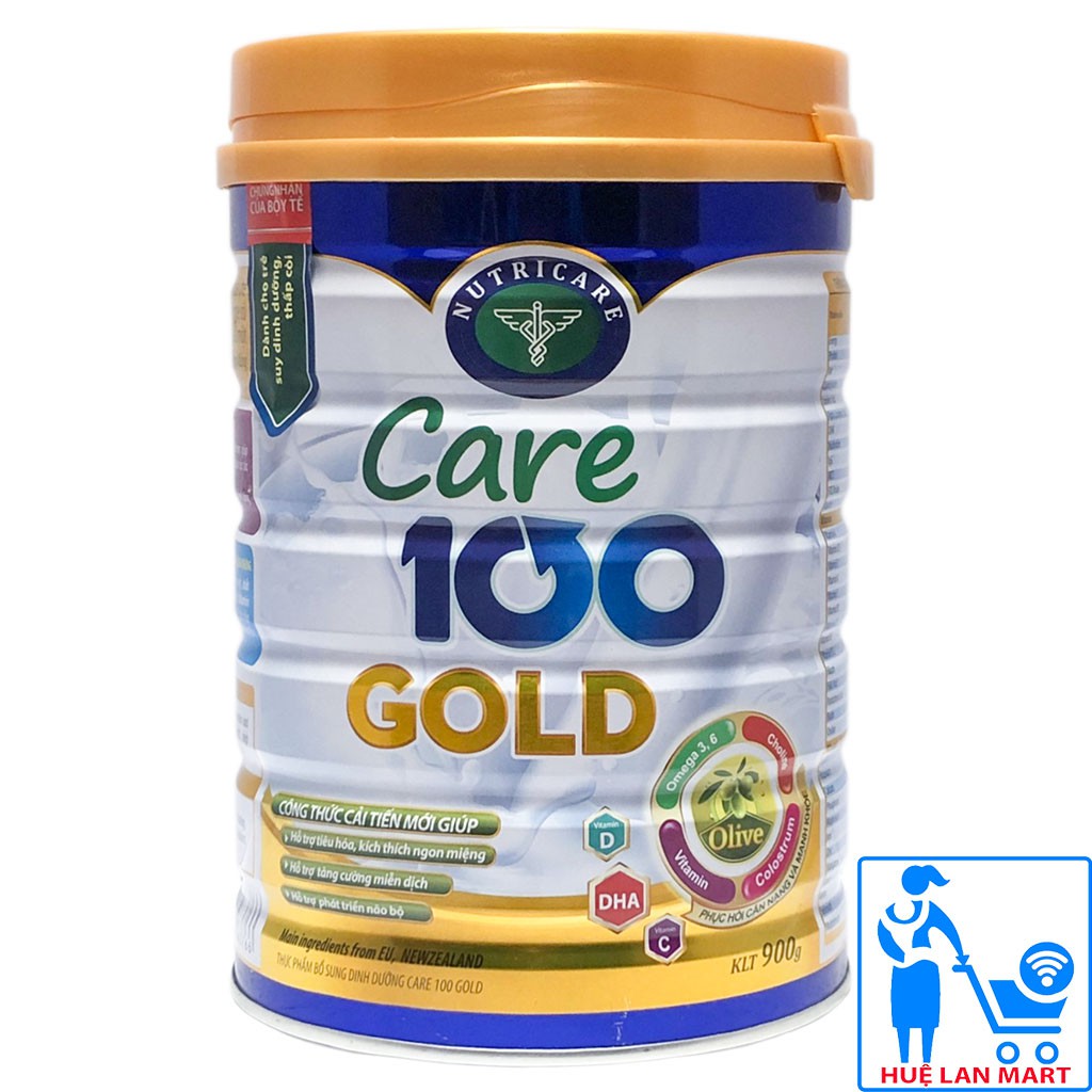 [CHÍNH HÃNG] Sữa Bột Nutricare Care 100 Gold Hộp 900g (Phục hồi cân nặng và khỏe mạnh)