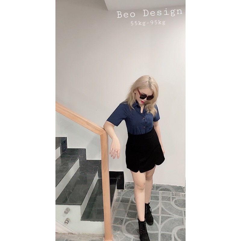 Áo sơ mi giả jean Bigsize