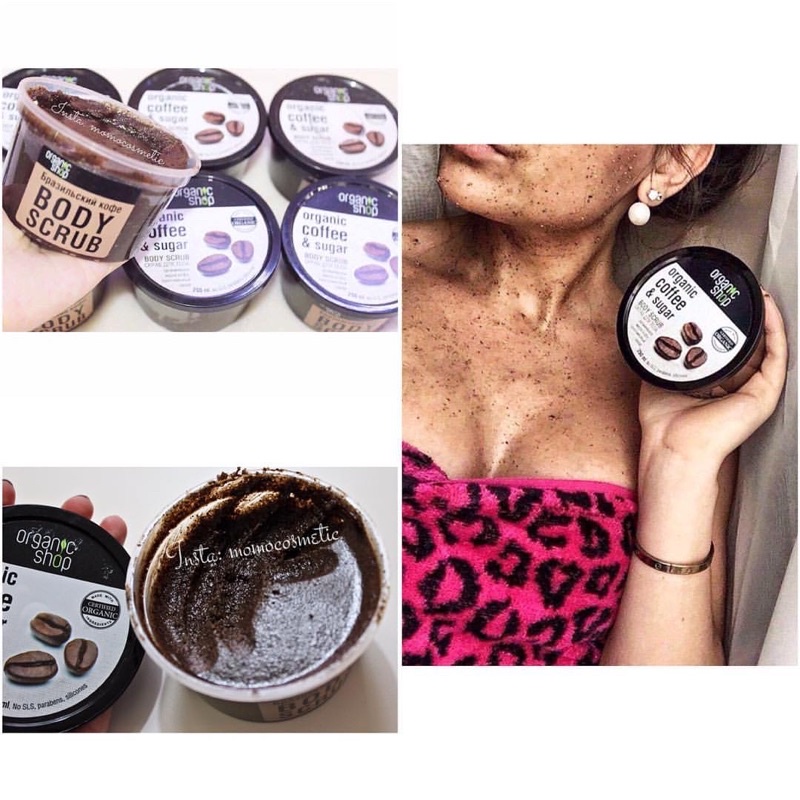 Tẩy da chết Coffee &amp; Sugar Organic Shop