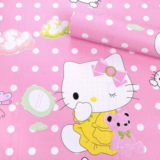 decal giấy dán tường kitty chấm bi keo sẵn khổ 10m x45cm